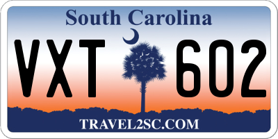 SC license plate VXT602