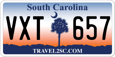SC license plate VXT657