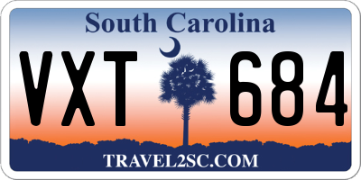 SC license plate VXT684