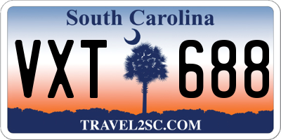 SC license plate VXT688