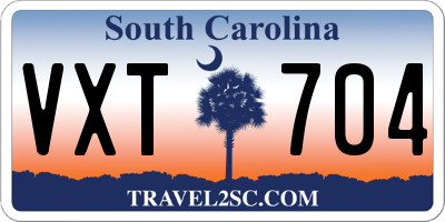 SC license plate VXT704