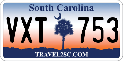 SC license plate VXT753