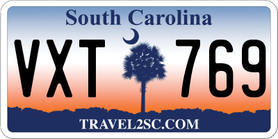 SC license plate VXT769