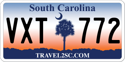 SC license plate VXT772