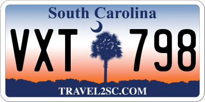 SC license plate VXT798