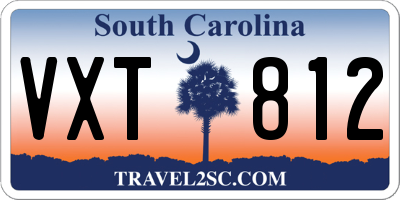 SC license plate VXT812