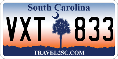 SC license plate VXT833
