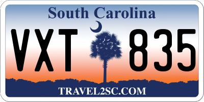 SC license plate VXT835