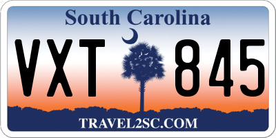 SC license plate VXT845