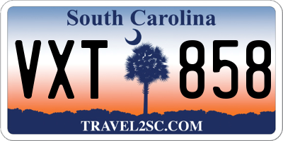 SC license plate VXT858