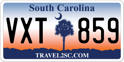 SC license plate VXT859