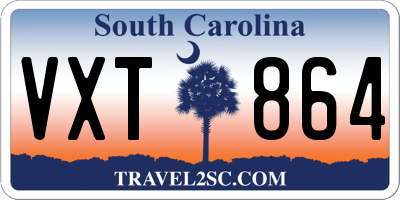 SC license plate VXT864