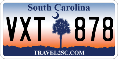 SC license plate VXT878