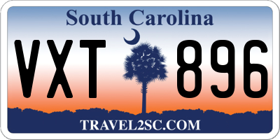 SC license plate VXT896