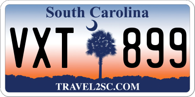 SC license plate VXT899