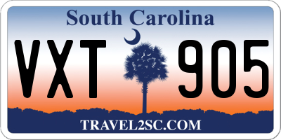 SC license plate VXT905
