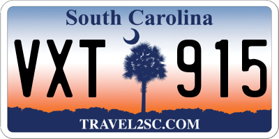 SC license plate VXT915