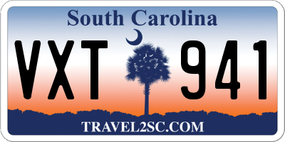 SC license plate VXT941