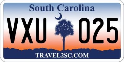 SC license plate VXU025
