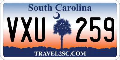 SC license plate VXU259