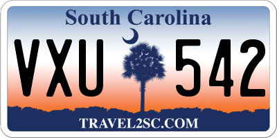 SC license plate VXU542