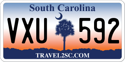 SC license plate VXU592