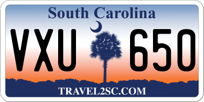 SC license plate VXU650