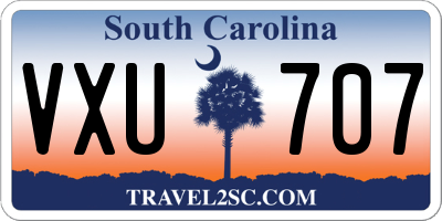 SC license plate VXU707