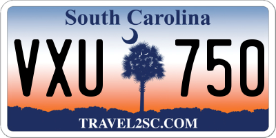 SC license plate VXU750