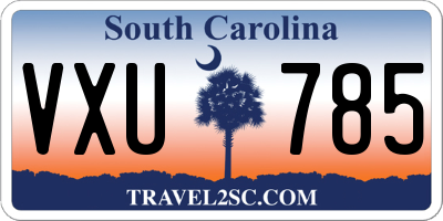 SC license plate VXU785