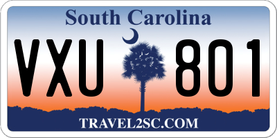 SC license plate VXU801