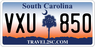 SC license plate VXU850