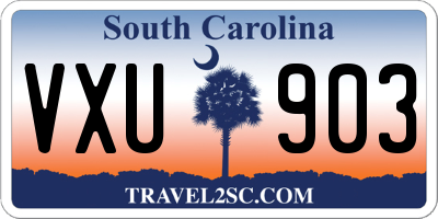 SC license plate VXU903