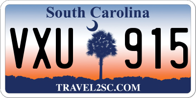 SC license plate VXU915