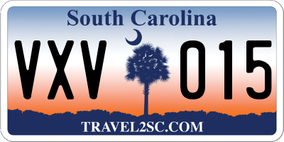 SC license plate VXV015