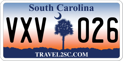 SC license plate VXV026
