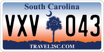 SC license plate VXV043