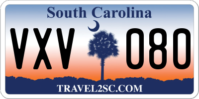 SC license plate VXV080