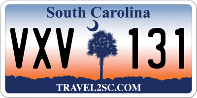 SC license plate VXV131