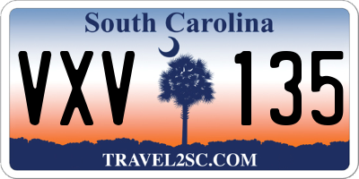 SC license plate VXV135