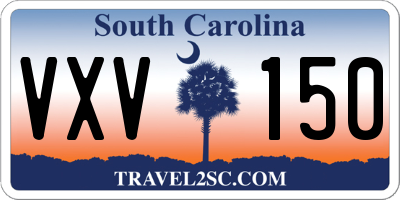 SC license plate VXV150
