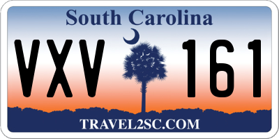 SC license plate VXV161