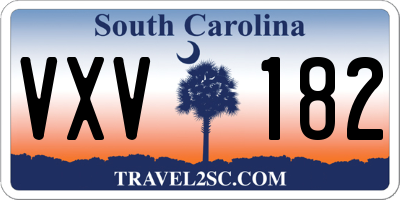 SC license plate VXV182