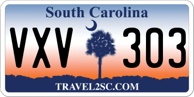 SC license plate VXV303