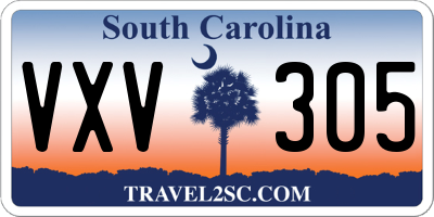 SC license plate VXV305