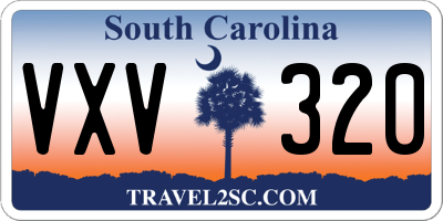 SC license plate VXV320