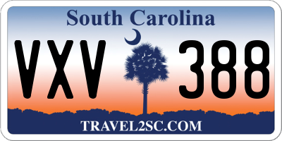 SC license plate VXV388