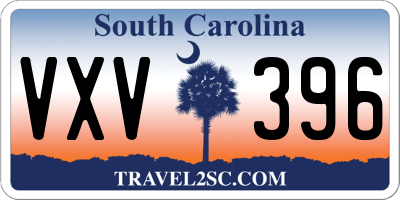 SC license plate VXV396