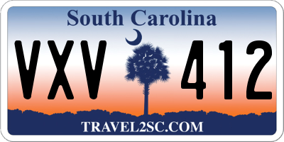 SC license plate VXV412