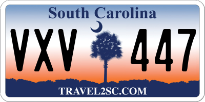 SC license plate VXV447